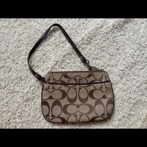 Coach zipper wristlet